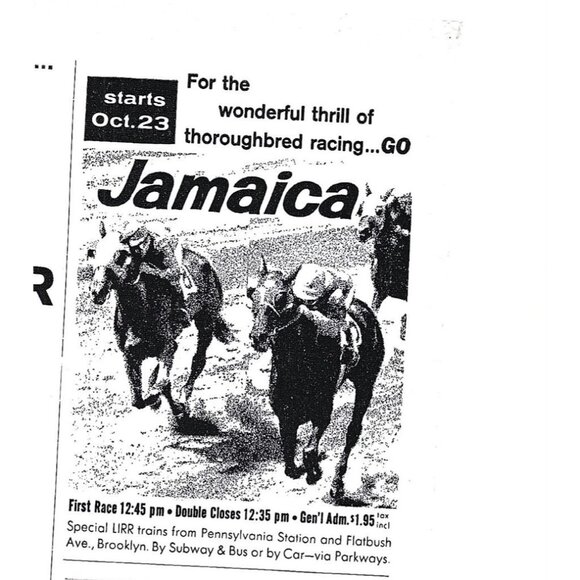 Jamaica Racetrack Advertisement Print New York AD Horse 1959 - Picture 2 of 2